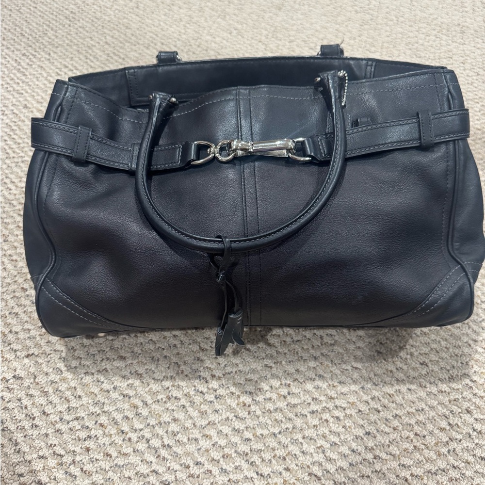COACH Black Leather Handbag